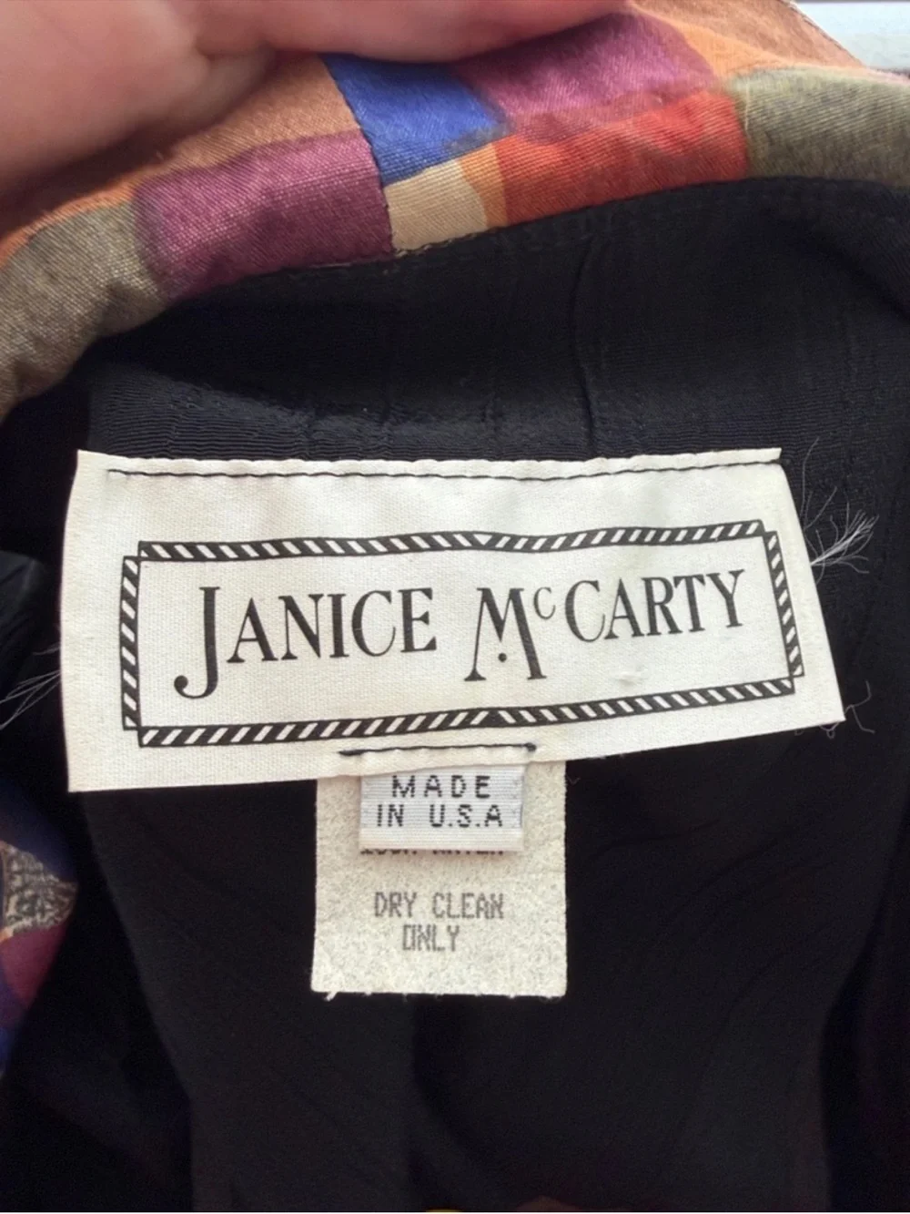 Vintage Janice McCarty Colorful Checkered Oversized Vest - Picture 7 of 8